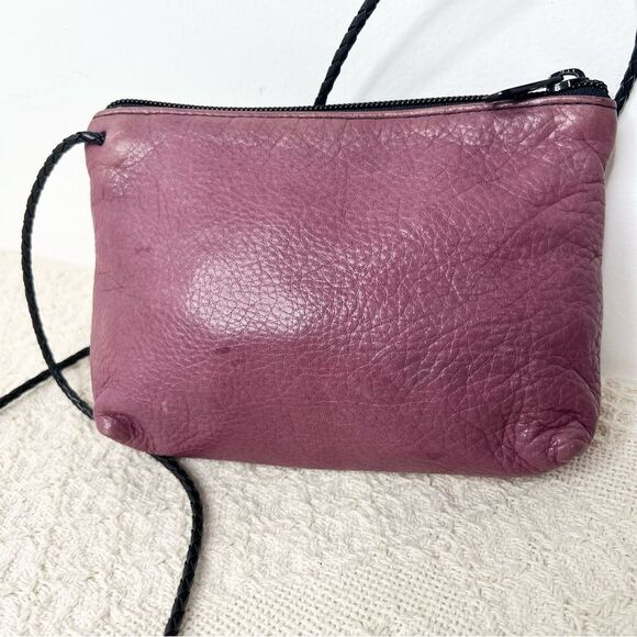 Unbranded Gold Embossed Purple Leather Shoulder Crossbody Bag - Picture 5 of 8